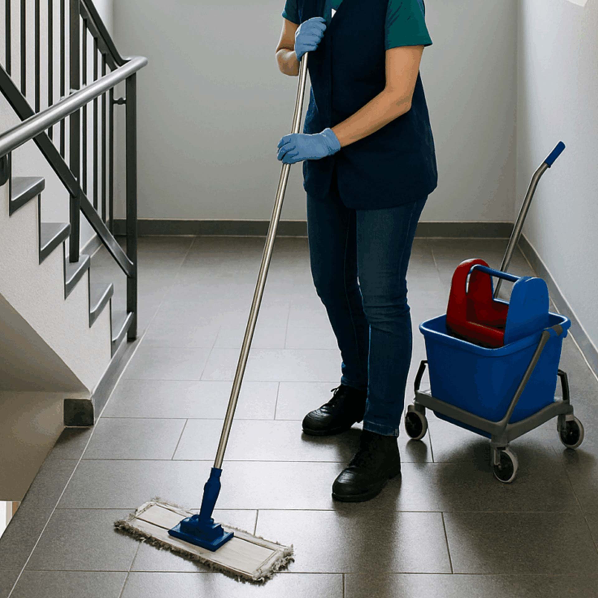 Treppenhausreinigung für Wohnungsbaugesellschaften